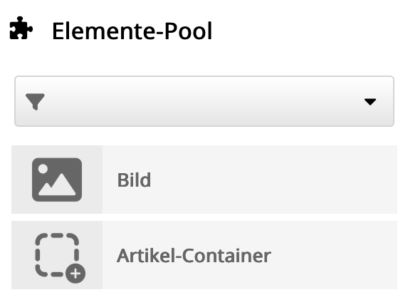 Elemente-Pool